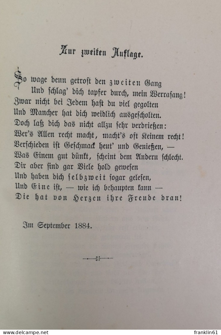 Bilstein. Sang Und Sage Aus Dem Werratale. - Poems & Essays