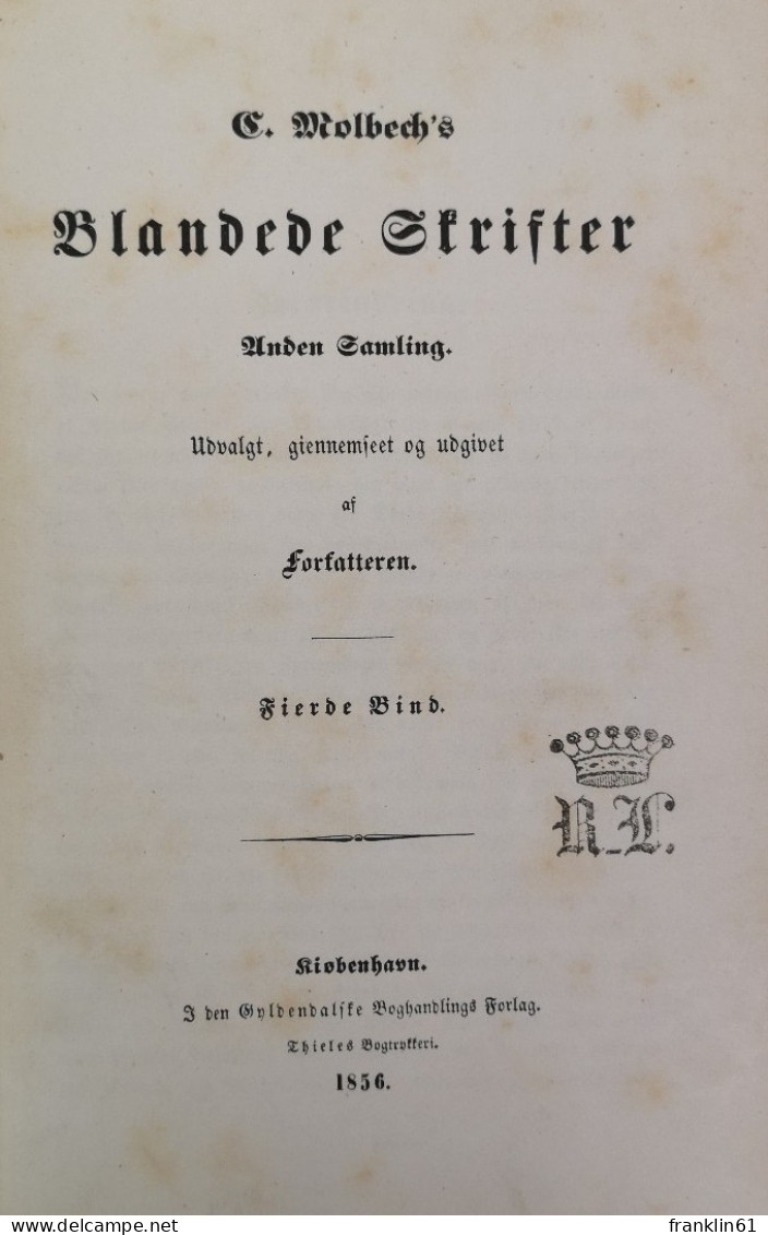 Blandede Skrifter. Fierde Bind. - Poésie & Essais