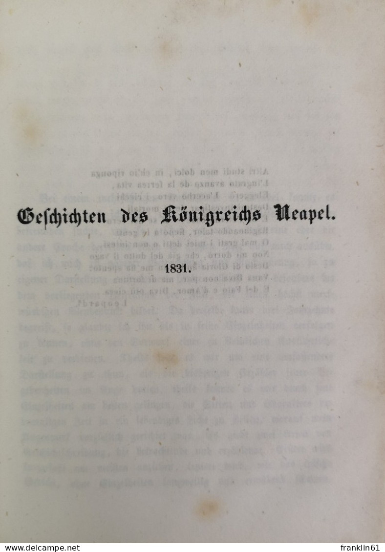 Gesammelte Werke des Grafen August von Platen. Theater als Nationalinstitut 1825.