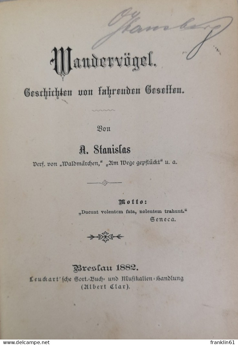 Wandervögel. Geschichten Von Fahrenden Gesellen. - Poems & Essays