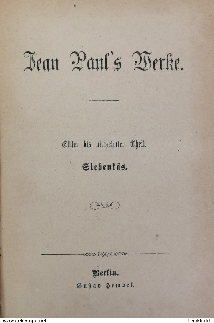 Sieben Käs. Elfter Bis Vierzehnter Theil. Vier Bändchen. - Lyrik & Essays