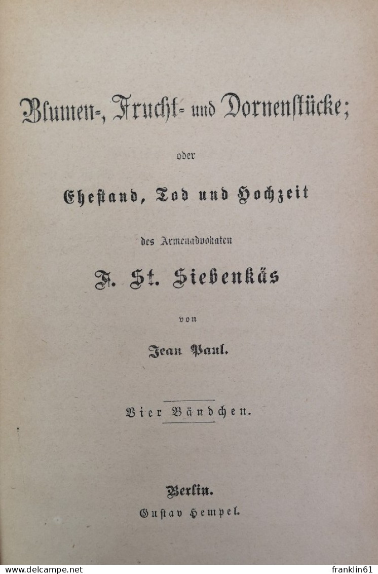 Sieben Käs. Elfter Bis Vierzehnter Theil. Vier Bändchen. - Poesia