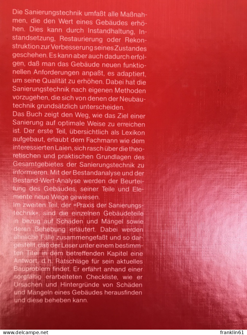 Gebäudesanierung : Analyse, Planung, Durchführung. - Architectuur