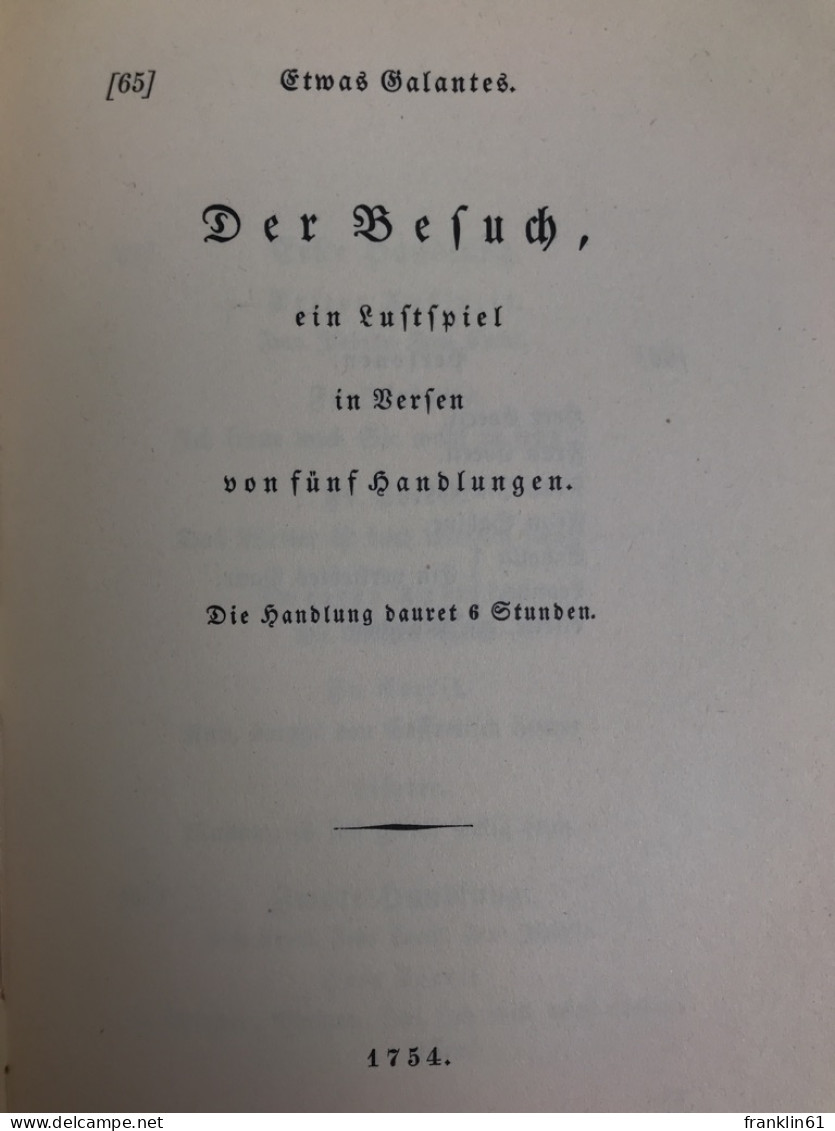 Lessing Und Die Possen 1754. - Poesia