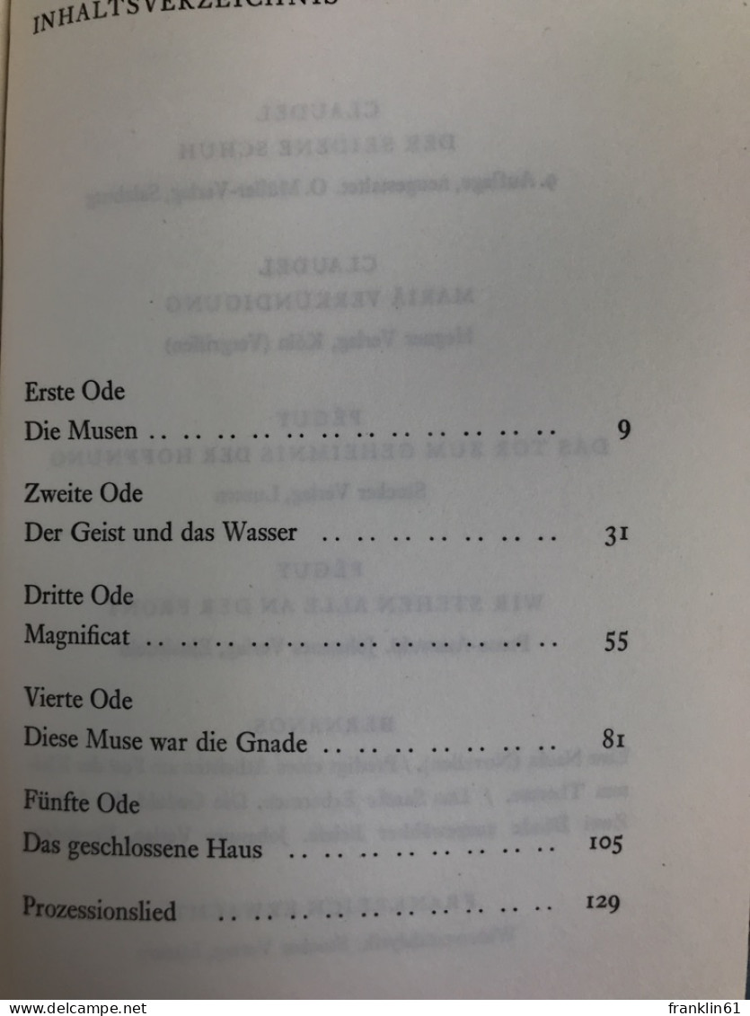 Fünf Grosse Oden. - Poesia