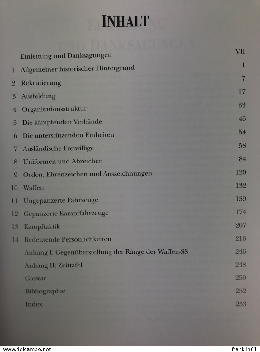 Die Waffen-SS 1933 - 1945 : Ein Handbuch. - Politie En Leger