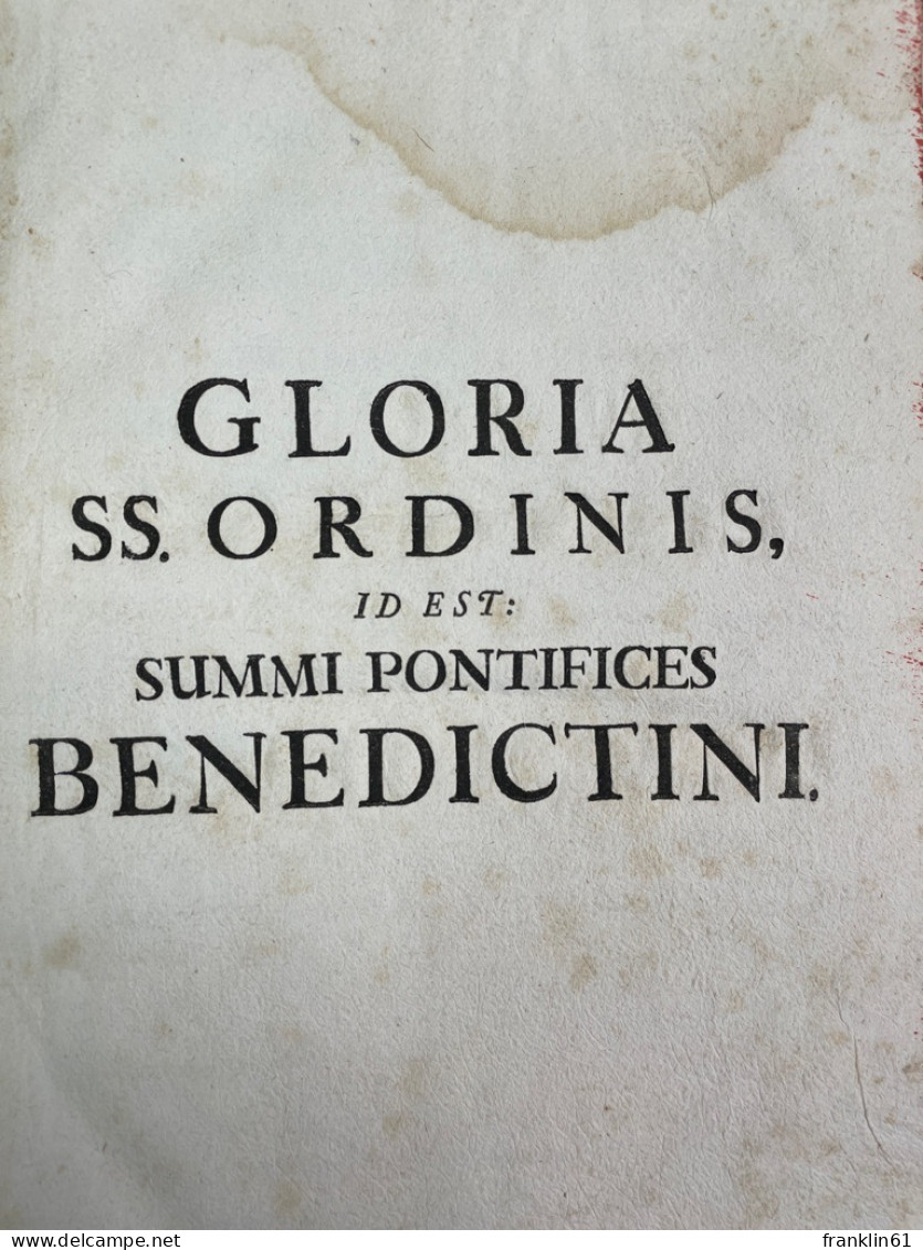 Summi Pontifices, Quotquot A S. Benedicto I. Usque Ad Benedictum XIII. Pontifices Maximi Ex Celeberrimis Monas - Sonstige & Ohne Zuordnung