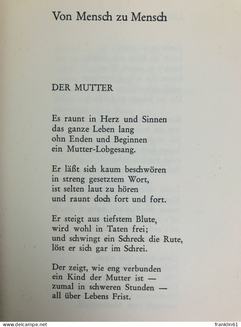 Eines Lebens Spur. - Poems & Essays
