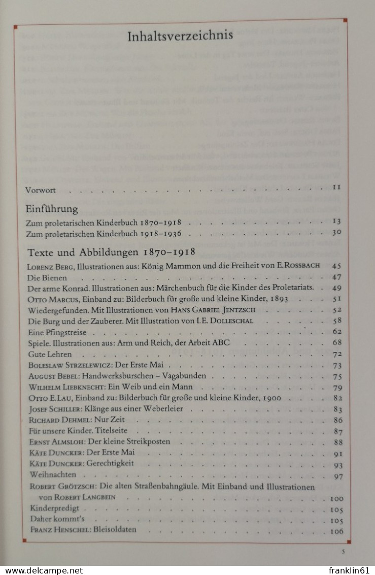 Spiegel Proletarischer Kinder- Und Jugendliteratur 1870-1936. - Glossaries