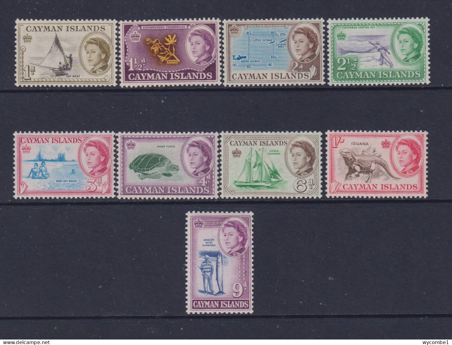 CAYMAN ISLANDS  - 1962 Elizabeth II Definitives Values To 1s Hinged Mint As Shown - Cayman Islands