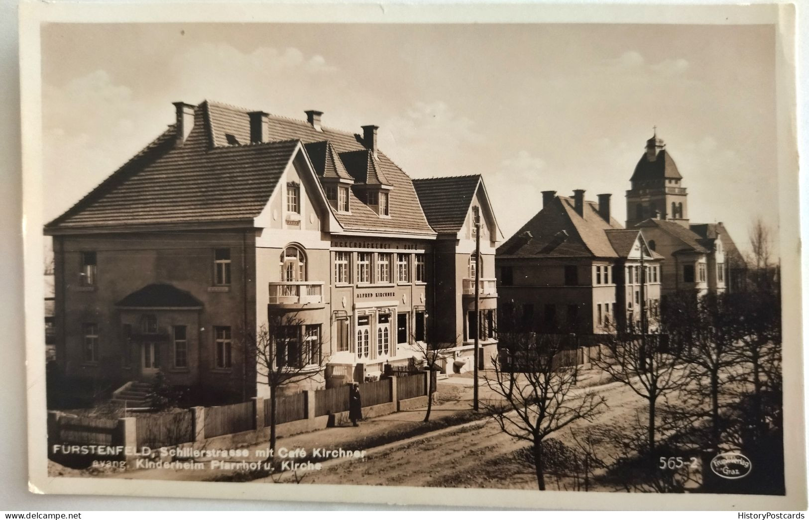 Fürstenfeld, Schillerstrasse Mit Café Kirchner, Evang. Kinderheim, 1942 - Fürstenfeld