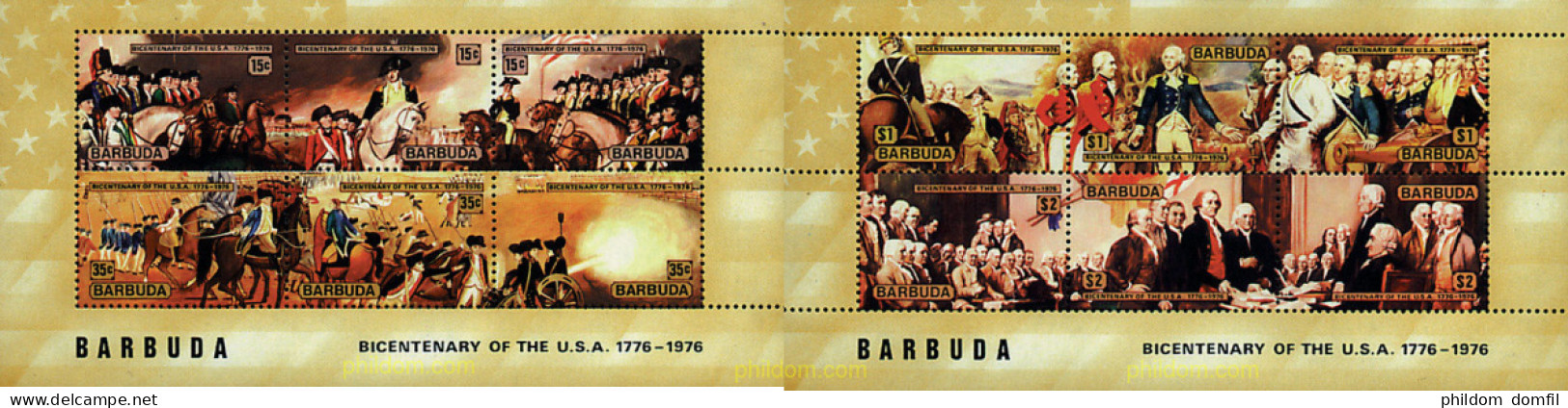 47078 MNH BARBUDA 1976 BICENTENARIO DE LA INDEPENDENCIA DE LOS ESTADOS UNIDOS - Barbuda (...-1981)