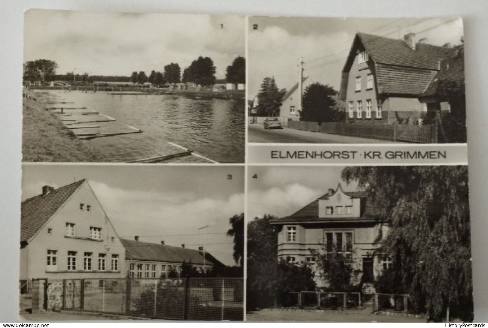 Elmenhorst, Kr. Grimmen, Schwimmbad, Schulen, Arztpraxis, 1984 - Grimmen