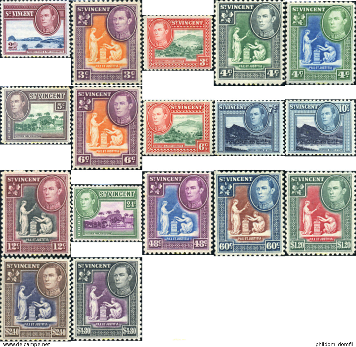 360049 MNH SAN VICENTE 1949 JORGE VI - St.Vincent (...-1979)