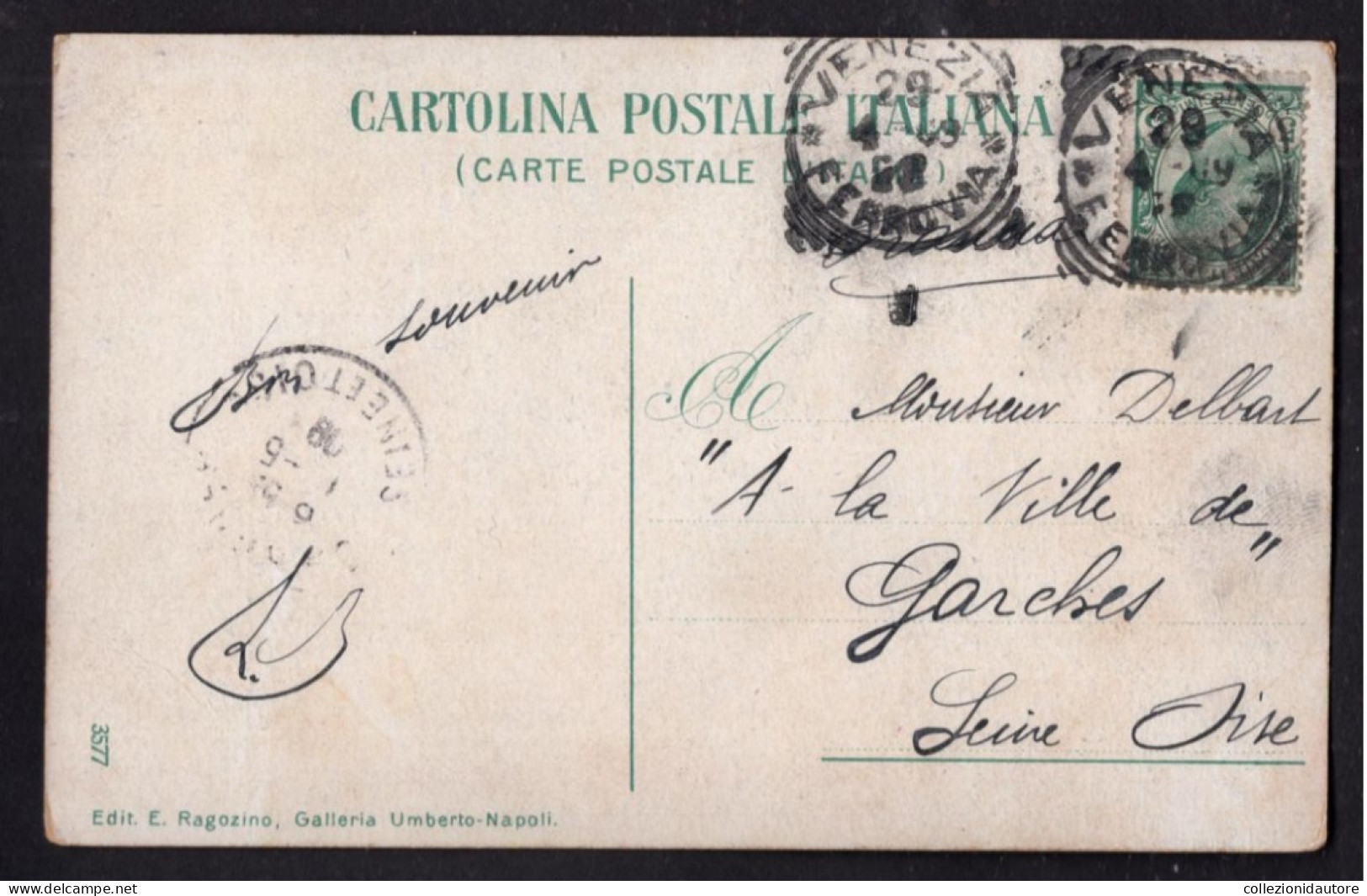 POZZUOLI - LA SOLFATURA - CARTOLINA FP SPEDITA NEL 1908 - Pozzuoli