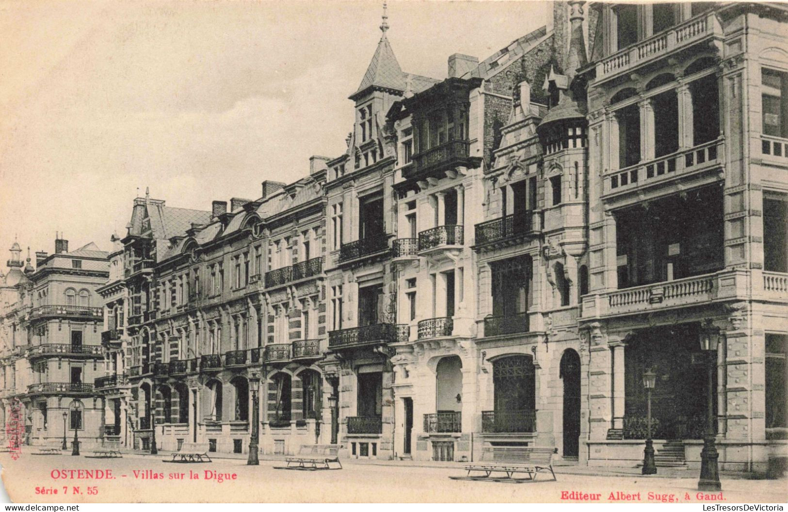 BELGIQUE - Ostende - Villas Sur La Digue - Carte Postale Ancienne - Oostende