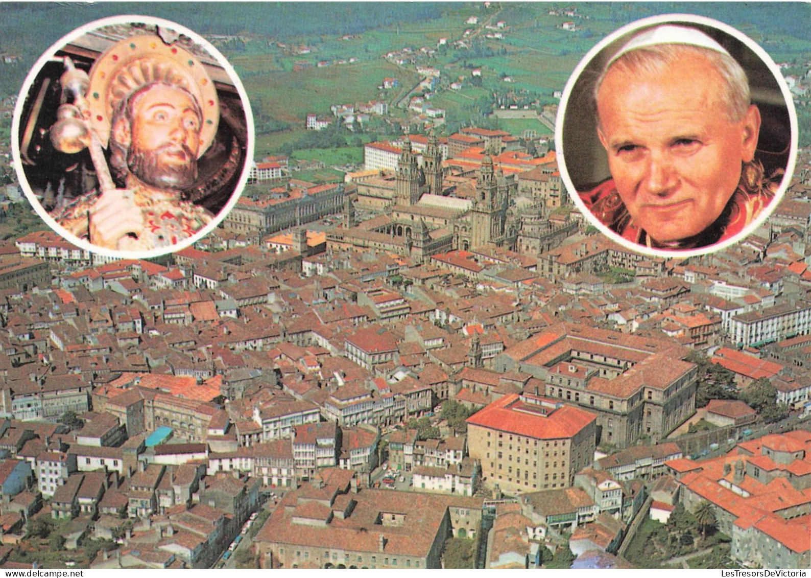 RELIGIONS & CROYANCES - Saint Jacques De Compostelle - Visite De Jean-Paul II - Pape - Carte Postale Récente - Saints