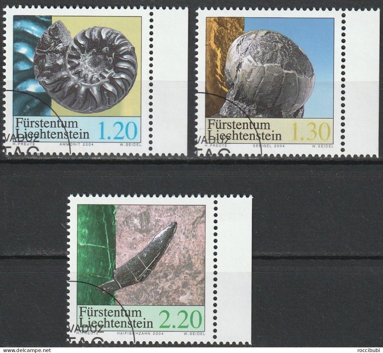 FL 2004 // 1365/1367 O Fossilien Aus Liechtenstein - Gebraucht