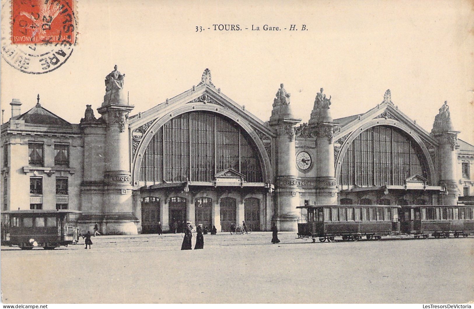 FRANCE - Tours - La Gare - Tramway - Animé - Carte Postale Ancienne - Tours