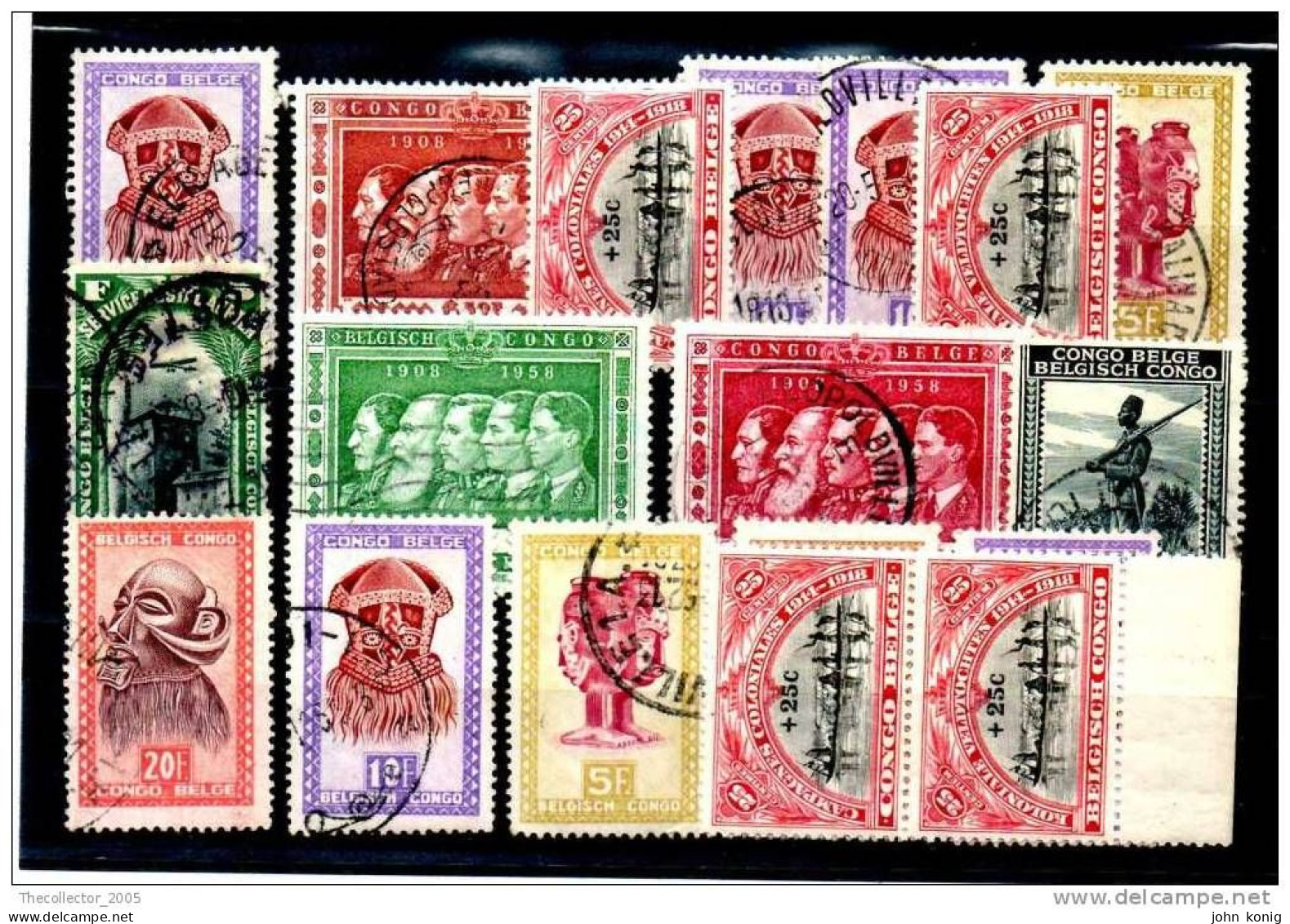 BELGIO (CONGO BELGA) - BELGIE (BELGISCH CONGO) - BELGIQUE (CONGO BELGE) - Lotto Misto Francobollii - Mixed Stamps Lot - Sammlungen