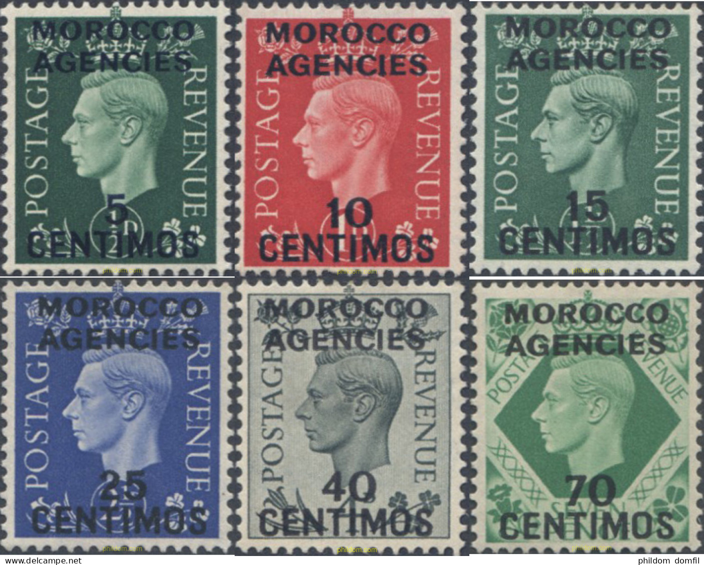 654700 MNH MARRUECOS Oficina Inglesa 1937 SELLOS DE GRAN BRETAÑA DEL 1937, SOBRECARGADOS - Morocco Agencies / Tangier (...-1958)