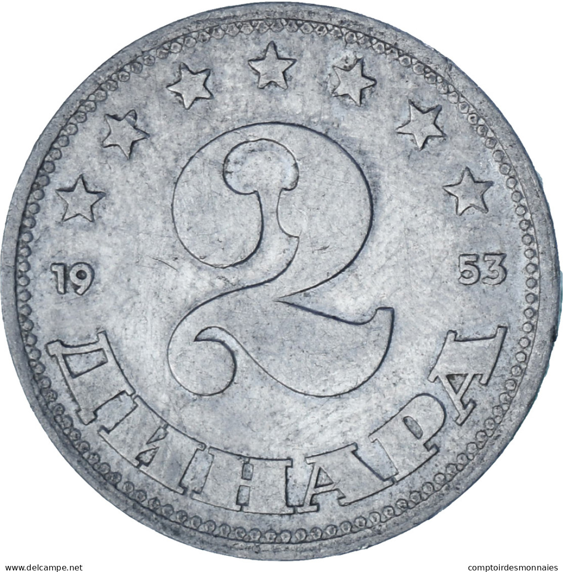 Monnaie, Yougoslavie, 2 Dinara, 1953, SUP, Aluminium, KM:31 - Yougoslavie