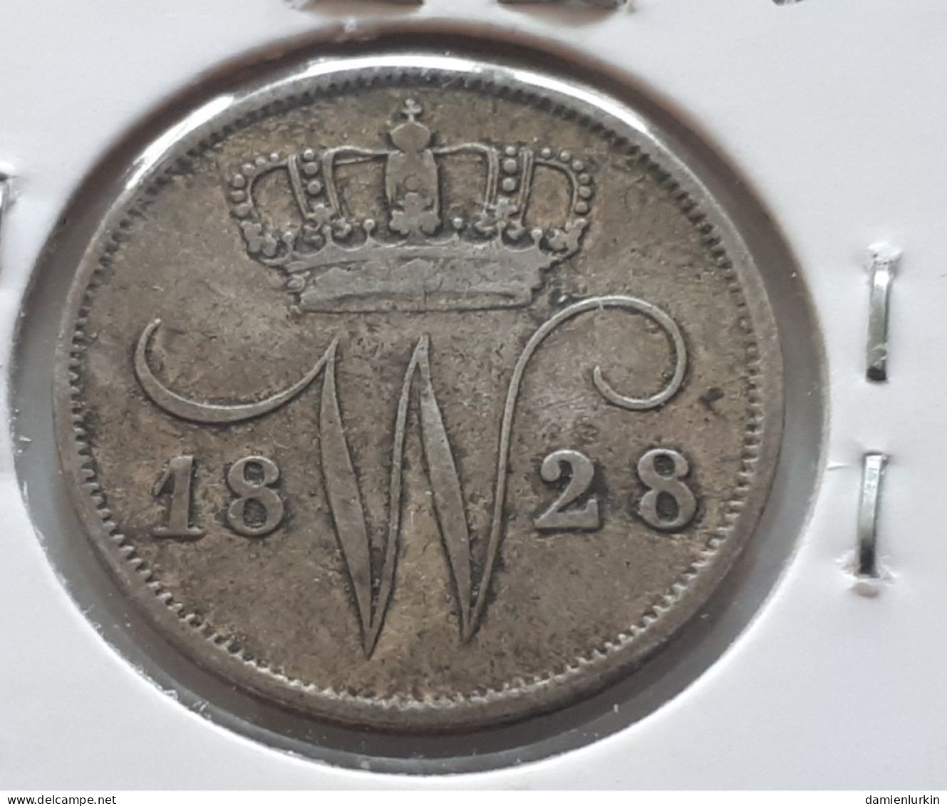 PAYS-BAS BRUXELLES GUILLAUME PREMIER WILLEM I 10 CENTS 1828 B ARGENT/ZILVER 1.169.000 EX.! COTES : 40€-110€-275€-550€ ! - 1815-1840: Willem I