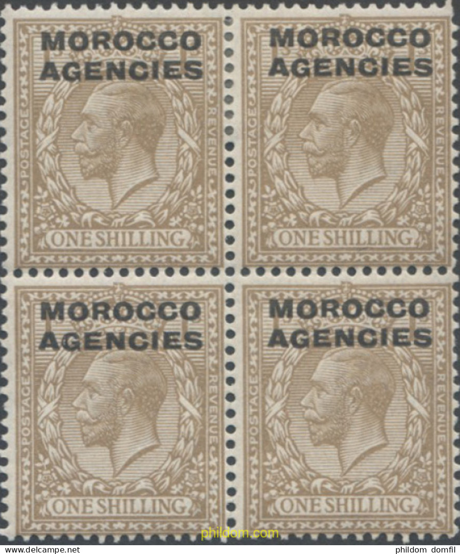 654808 HINGED MARRUECOS Agencia Britanica 1914 SELLOS DE GRAN BRETAÑA DEL 1912, SOBRECARGADOS - Morocco Agencies / Tangier (...-1958)