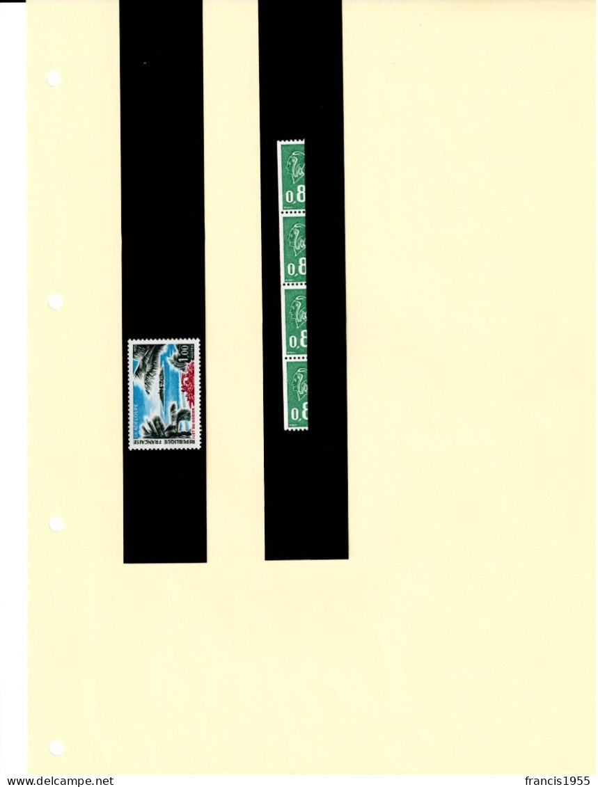 Bande HAWID ID Double Soudure Fond Noir 210 X 24 Mm - Postzegelhoes