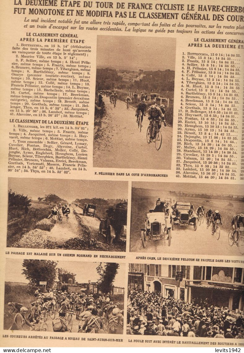 JEUX OLYMPIQUES 1924  - REVUE - MIROIR DES SPORTS - 02-07-1924 - CYCLISME - TOUR DE FRANCE - - Andere & Zonder Classificatie