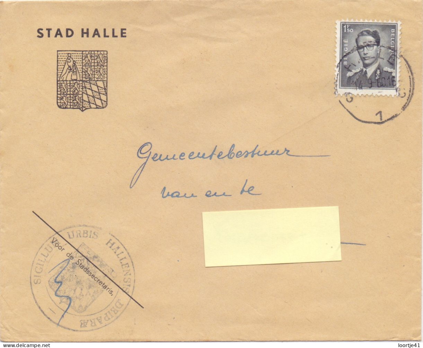 Omslag Enveloppe - Stad Halle - 1960 - Briefe