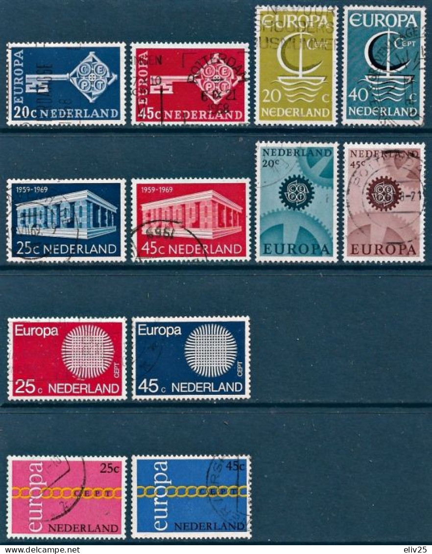 Netherlands 1956 - 1993, Europa CEPT - Lot Of 26 Sets (53 Stamps) Used - Collections