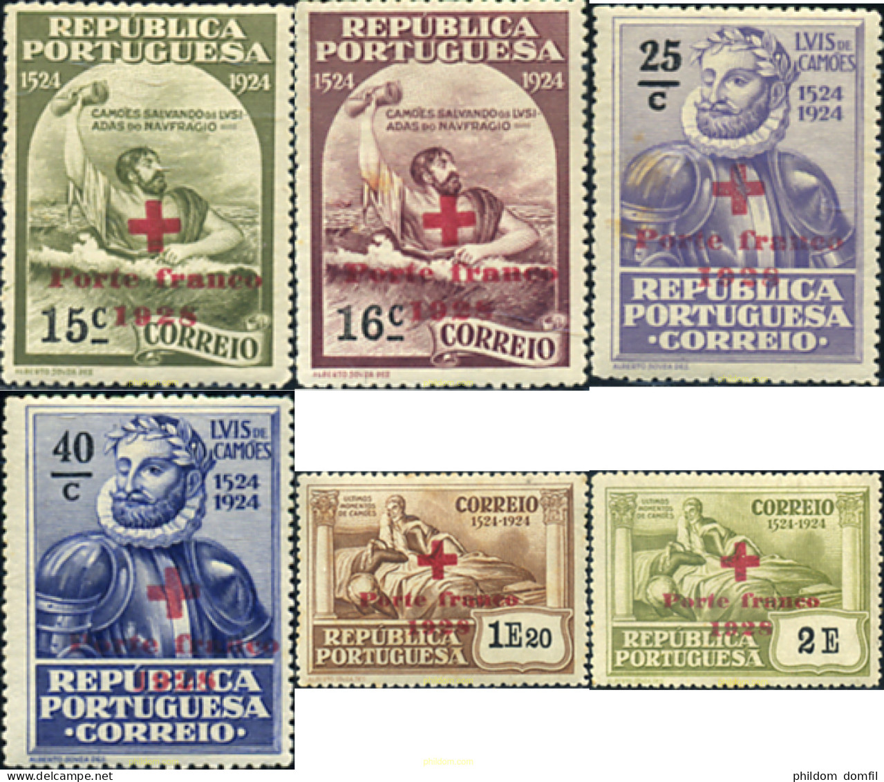 141582 MNH PORTUGAL 1928 SELLOS DEL 4 CENTENARIO DEL NACIMIENTO DE LUIS DE CAMOENS (1924) - Otros & Sin Clasificación