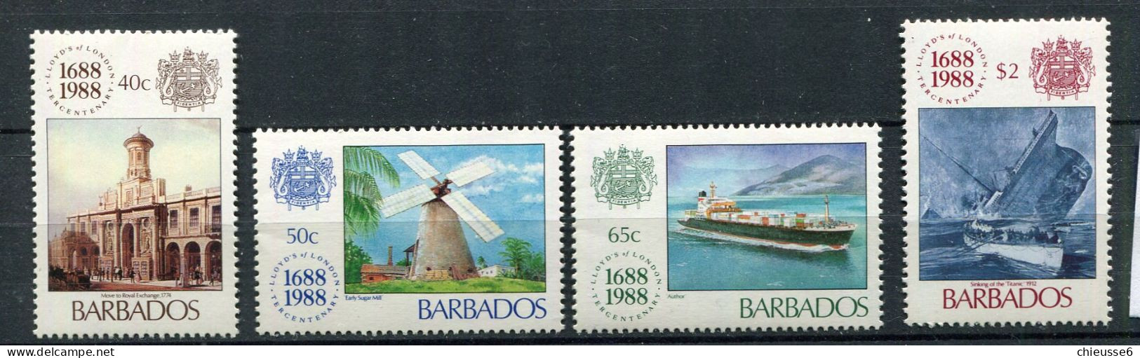 Barbade ** N° 732 à 735 - Tricent. De La Cie D'assurances Lloyd - Barbados (1966-...)