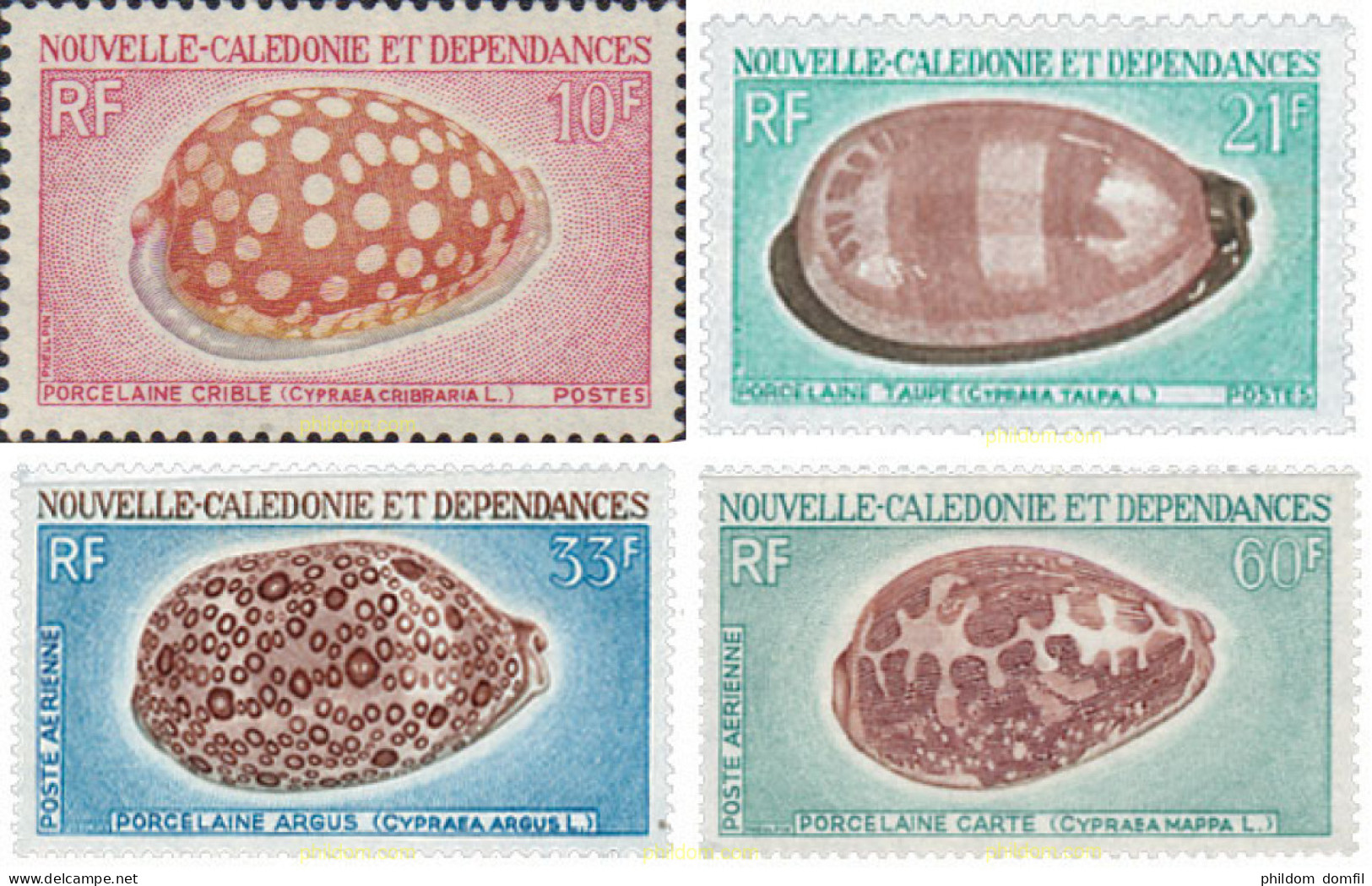 44459 MNH NUEVA CALEDONIA 1970 CONCHAS - Unused Stamps