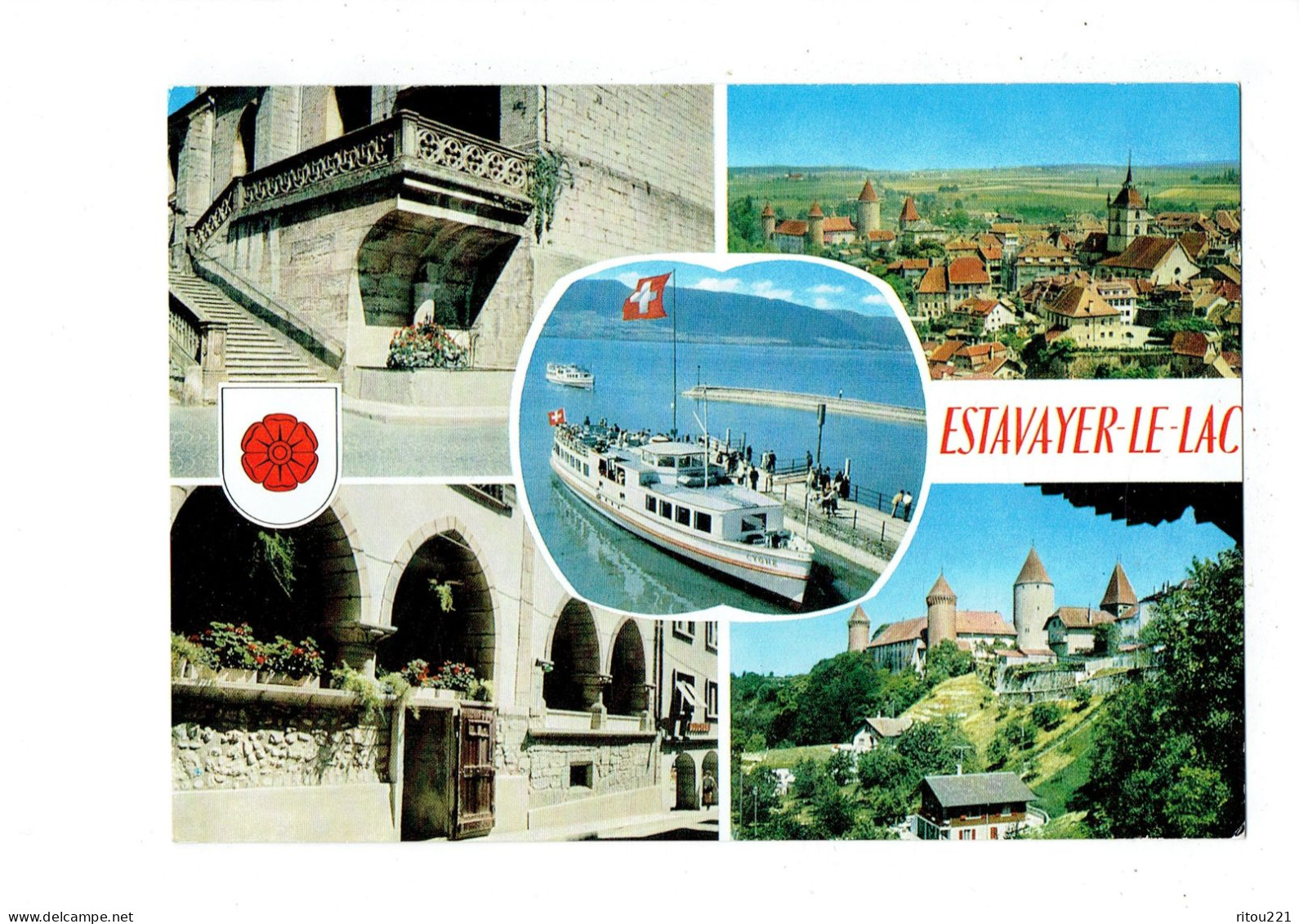 Cpm - Suisse ESTAVAYER LE LAC (Fribourg) - 1979 - Bateau " Cygne " - Chateau - Vue Générale - - Estavayer