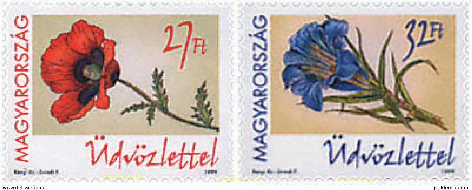 89658 MNH HUNGRIA 1999 SELLOS DE MENSAJES - Unused Stamps