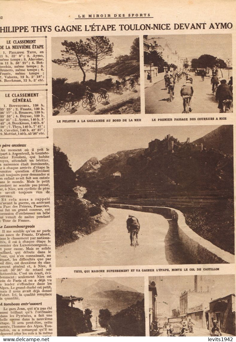 JEUX OLYMPIQUES 1924  - ATHLETISME - REVUE - MIROIR DES SPORTS - 12-07-1924 - CYCLISME - TOUR DE FRANCE - - Other & Unclassified
