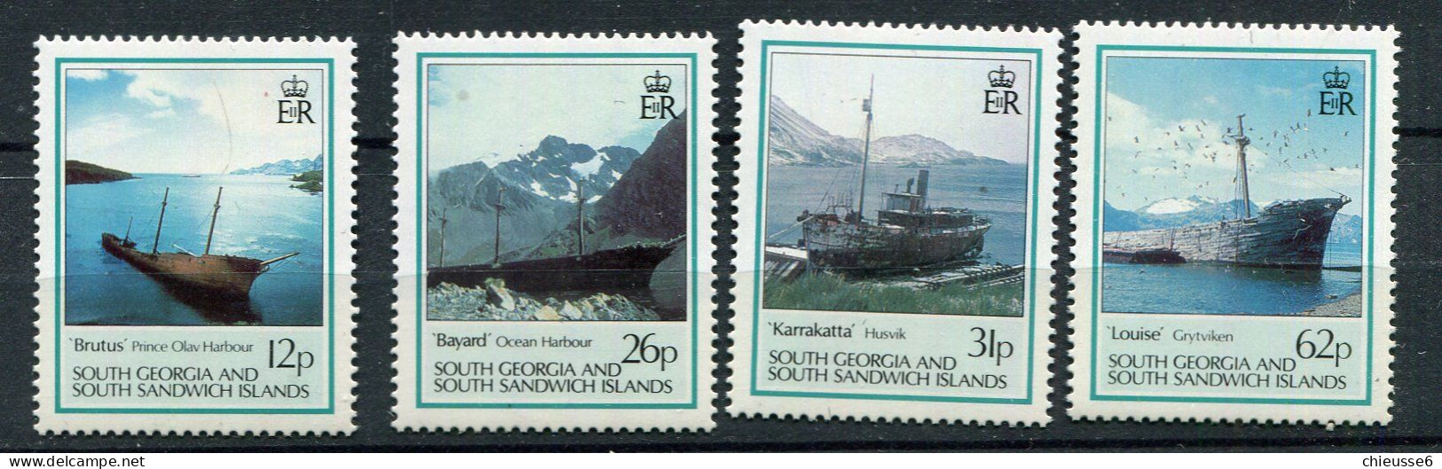 Georgie Du Sud ** N° 202 à 205 - Naufrages Et Carcasses De Navires - South Georgia