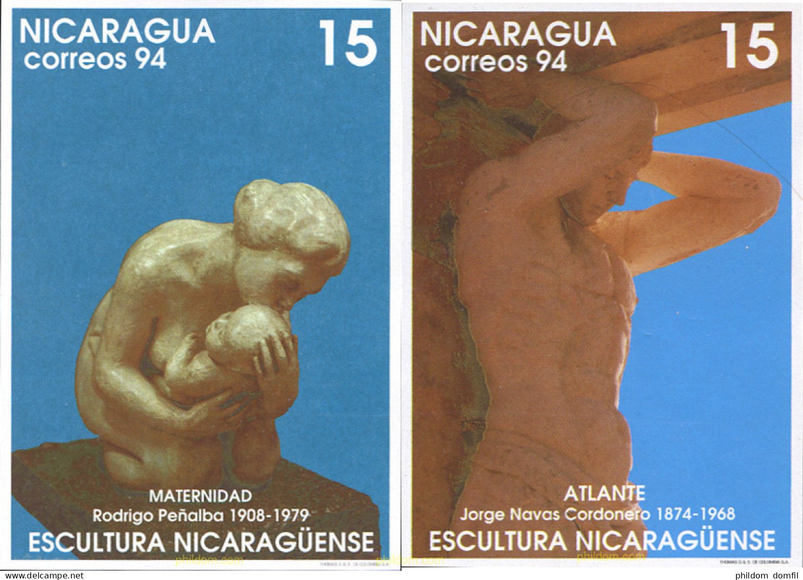 160417 MNH NICARAGUA 1994 ESCULTURA NICARAGUENSE - Nicaragua