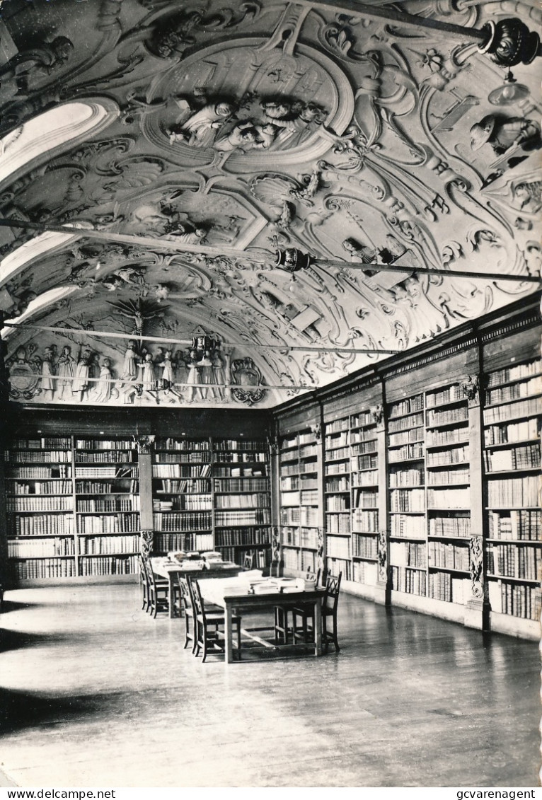 LEUVEN ABDIJ VAN'T PARK HEVERLEE  - BIBLIOTHEEK  HOOG RELIEF VAN J.C.HANSCHE 1672       2 SCANS   PHOTOCARD - Sint-Pieters-Leeuw