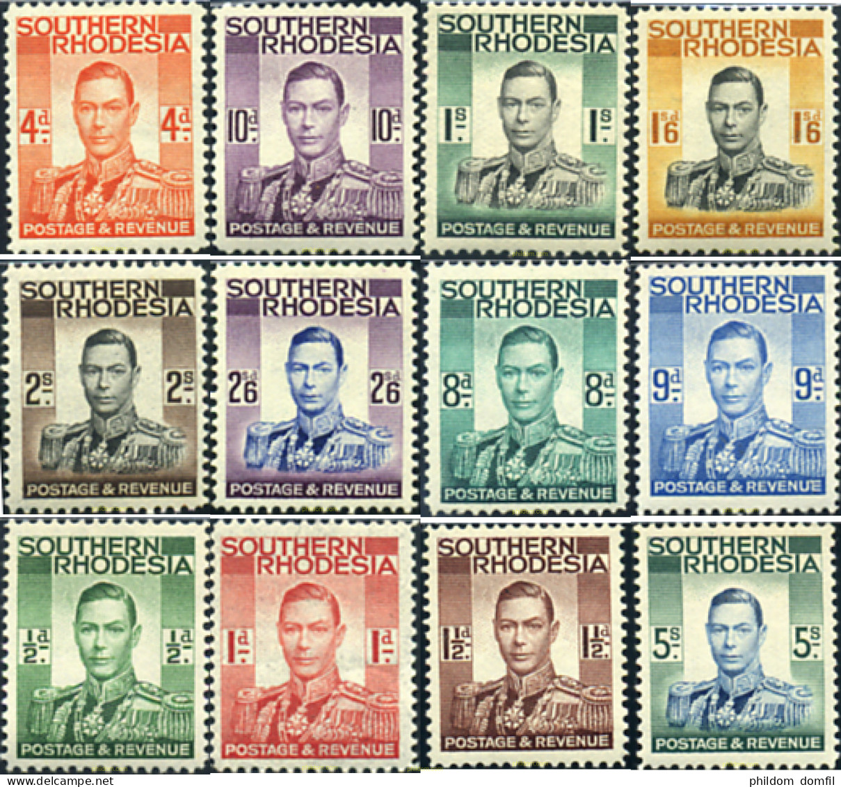 355331 HINGED RODESIA DEL SUR 1937 JORGE VI - Southern Rhodesia (...-1964)