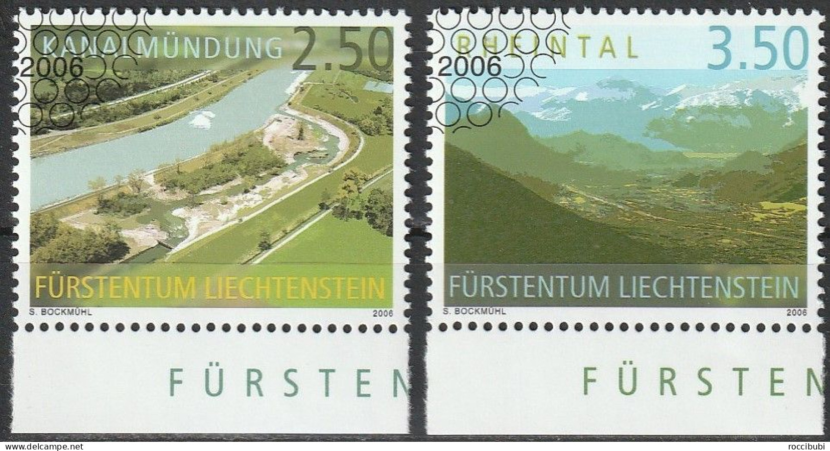 FL 2006 // 1403/1404 O Freimarken, Liechtenstein Von Oben - Gebruikt