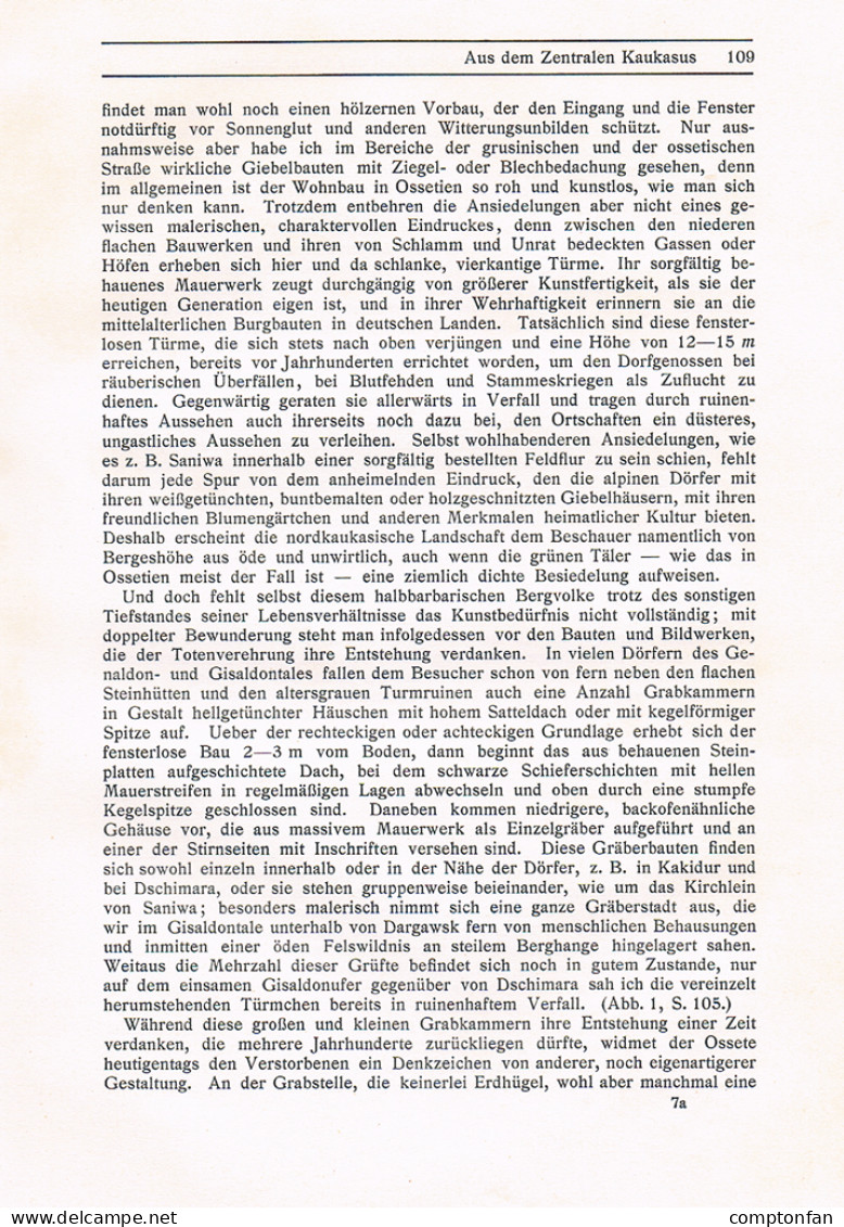 730 Kuhfahl Schuster Zentrale Kaukasus Artikel von 1911 !!