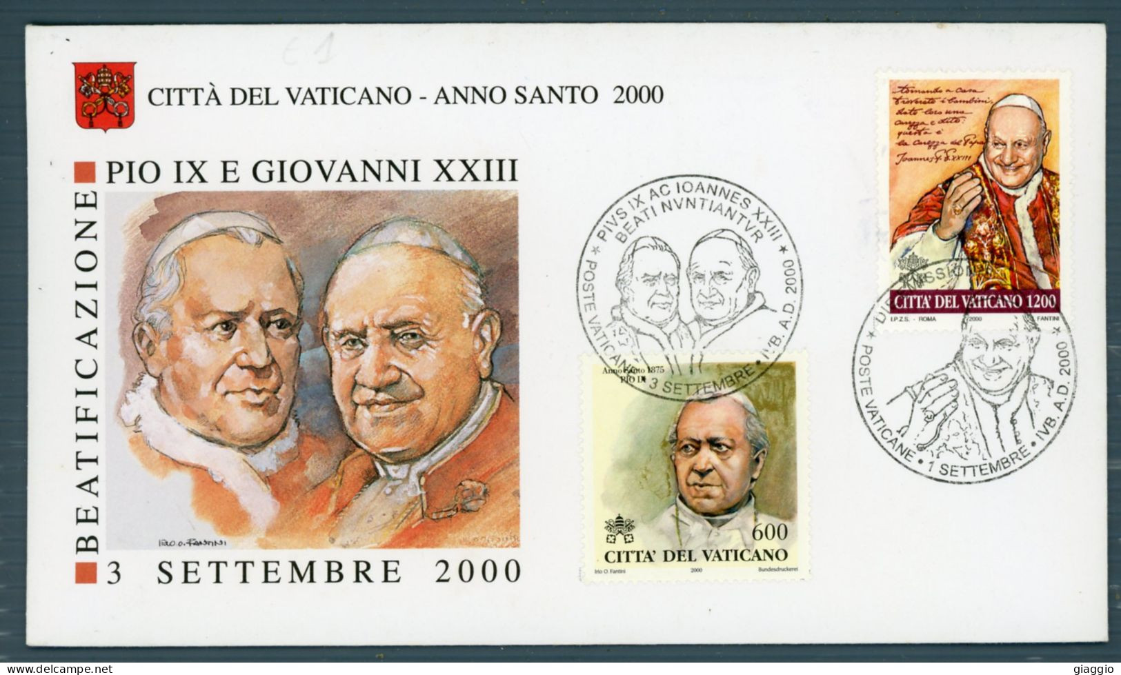 °°° Francobolli N.1793 - Vaticano Anno Santo °°° - Storia Postale