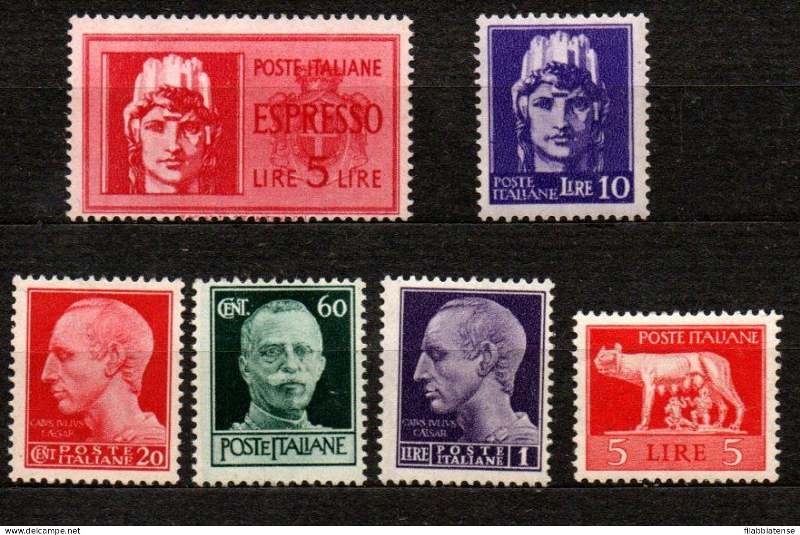 1945 - Italia - Luogotenenza 529/31 + 534/35 + E 24 Imperiale Senza Fasci    -------- - Ongebruikt