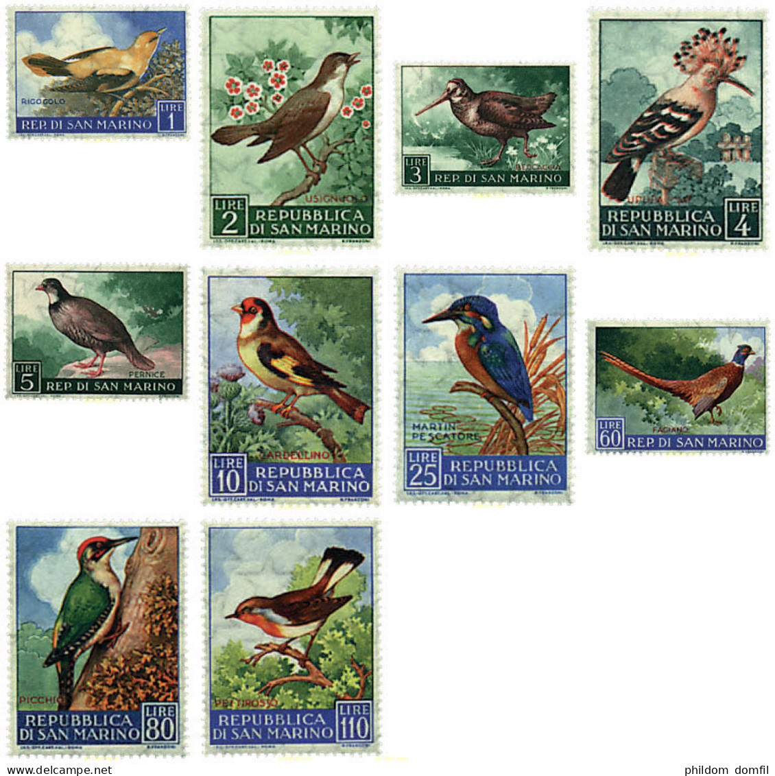 70036 MNH SAN MARINO 1960 AVES - Neufs