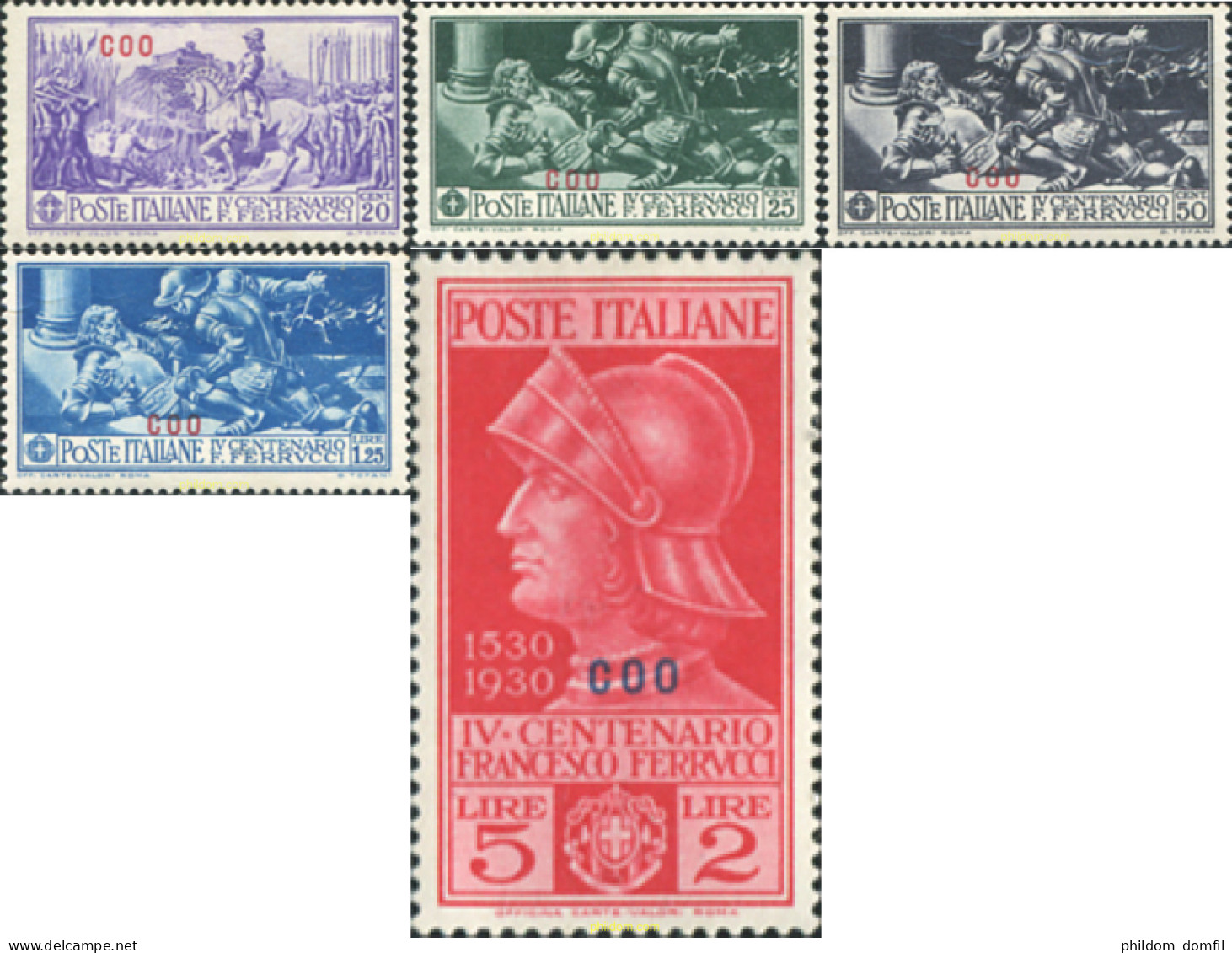 613989 HINGED Egeo Islas. Coo 1930 SELLOS DE ITALIA 1930 - Ägäis (Coo)