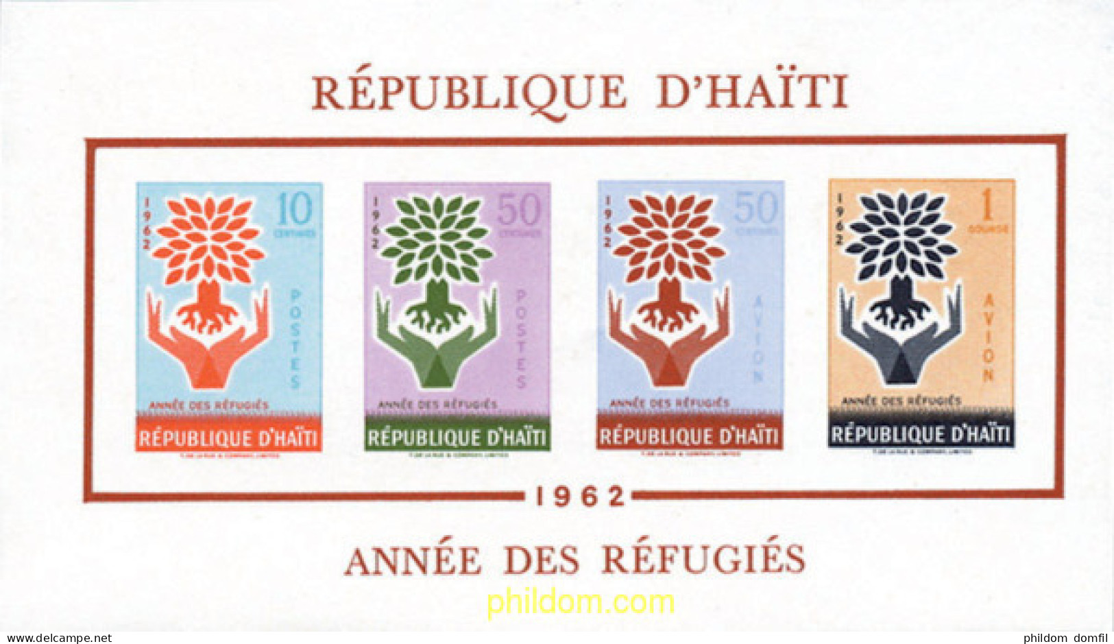 151085 MNH HAITI 1962 AÑO MUNDIAL DE LOS REFUGIADOS - Haïti