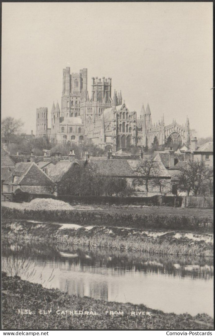 Ely Cathedral From River, Cambridgeshire, C.1920s - Tyndall RP Postcard - Ely